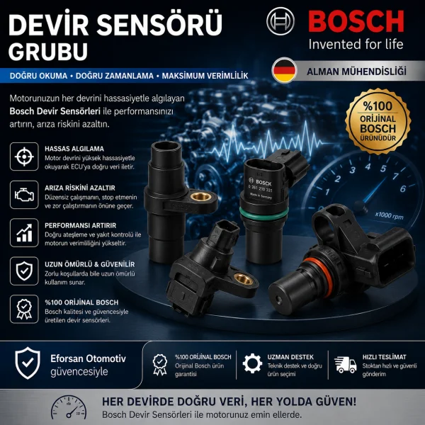 Devir Sayısı Vericisi (Krank Sensörü) Mercedes (Oem: ME226858) 0281002929