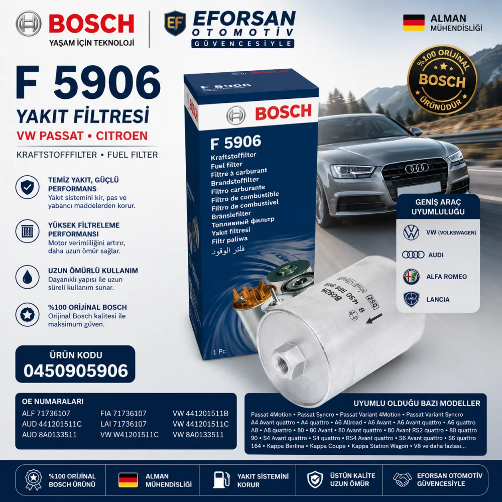 YAKIT FİLTRESİ VW PASSAT CITROEN 0450905906
