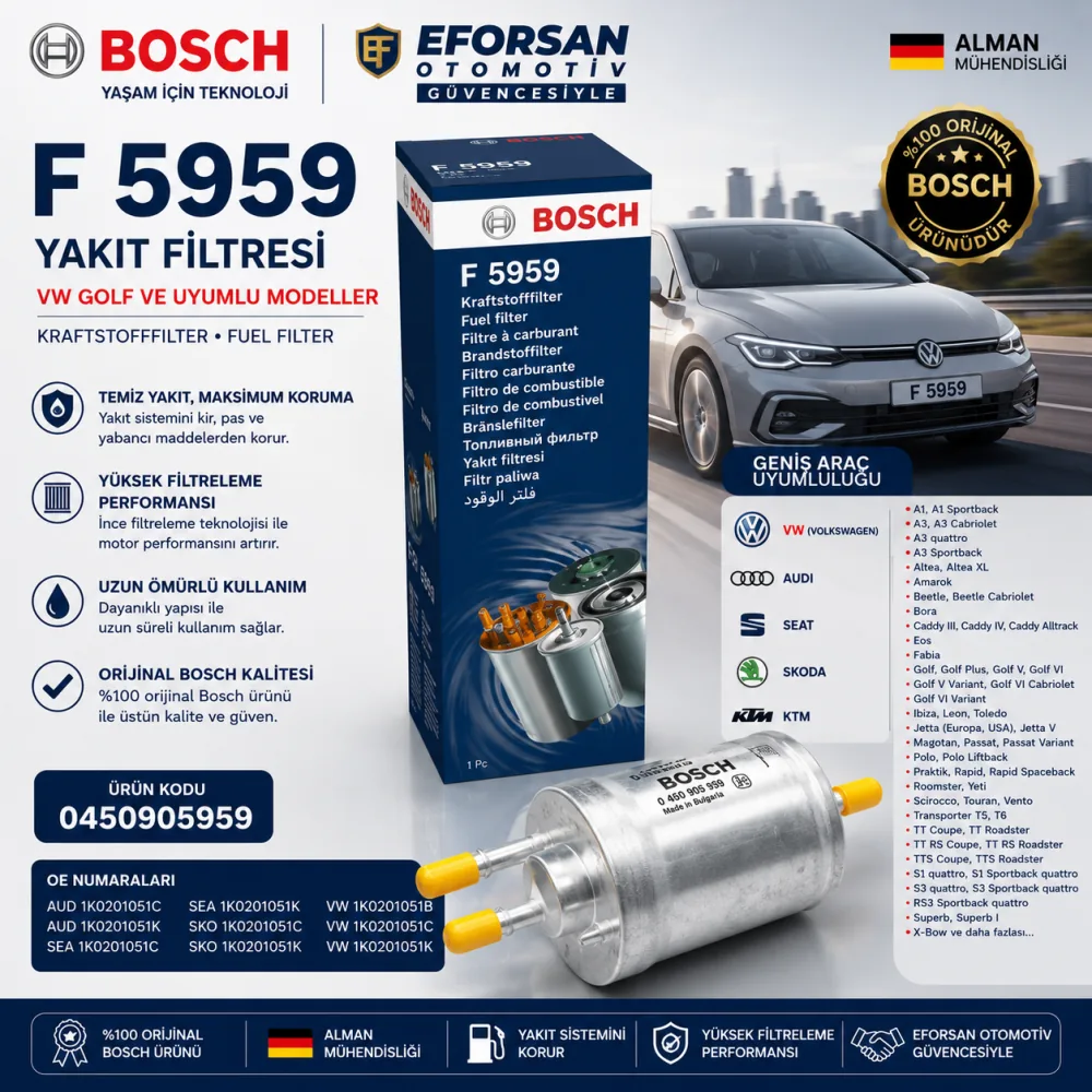 YAKIT FİLTRESİ VW GOLF 0450905959
