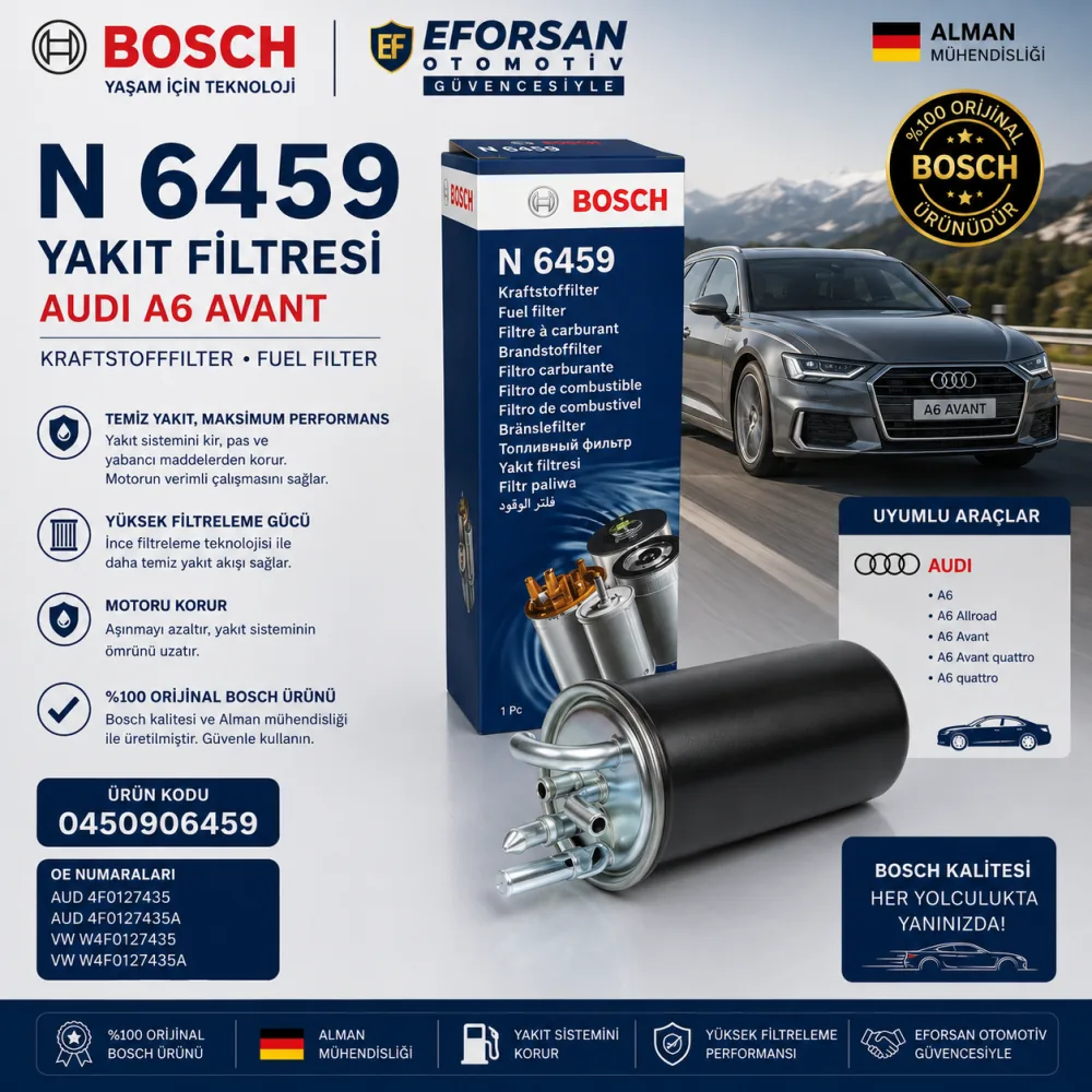YAKIT FİLTRESİ AUDI A6 AVANT 0450906459
