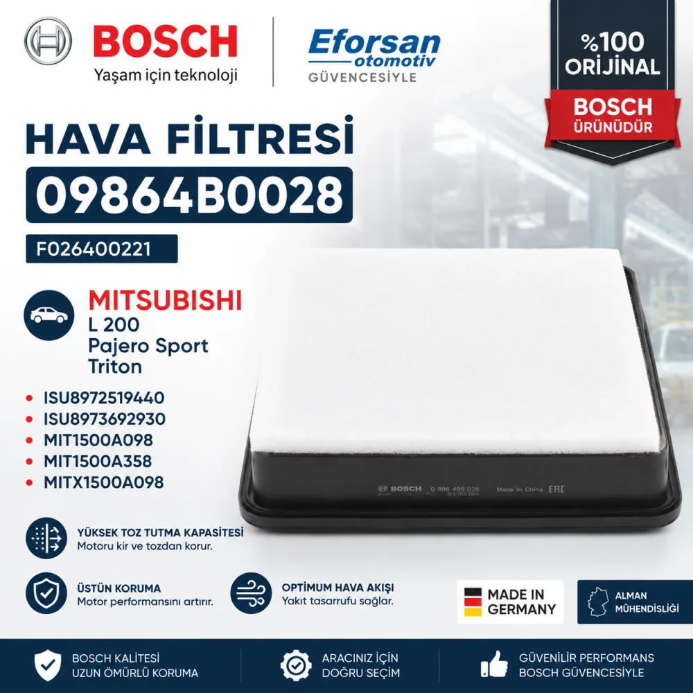 Hava Filtresi 09864B0028