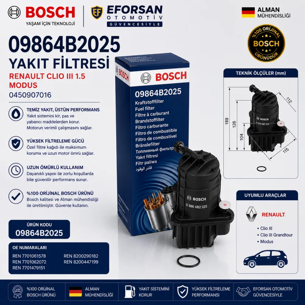 Yakıt Filtresi 09864B2025