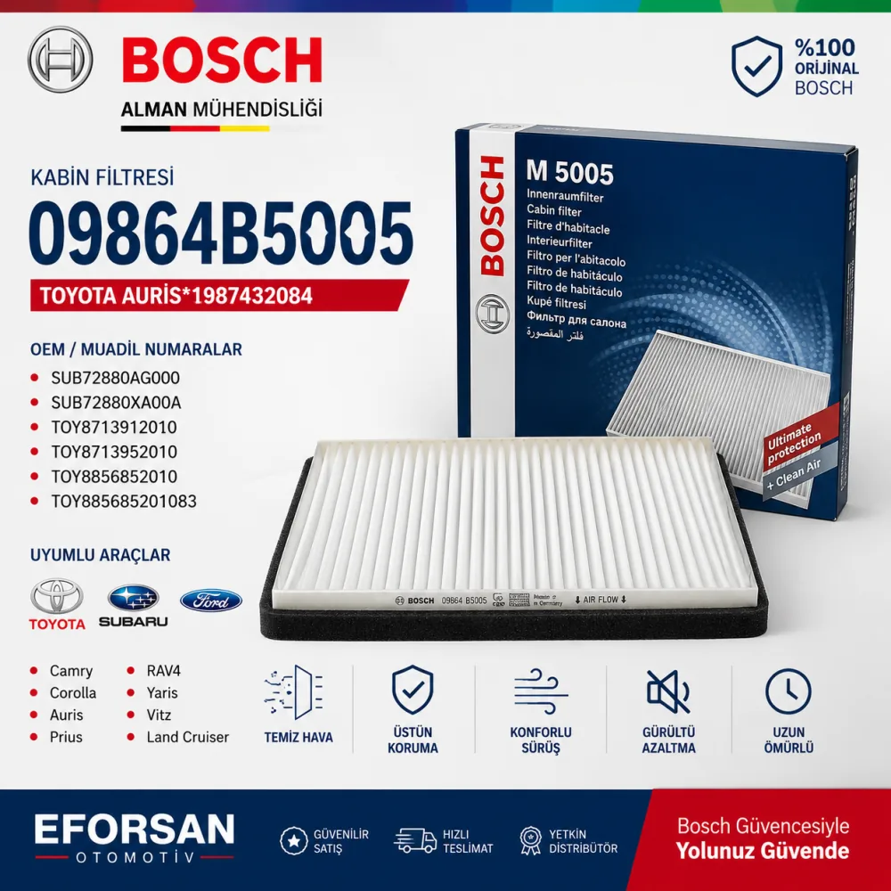 Polen Kabin Filtresi Toyota Uyumlu 09864B5005