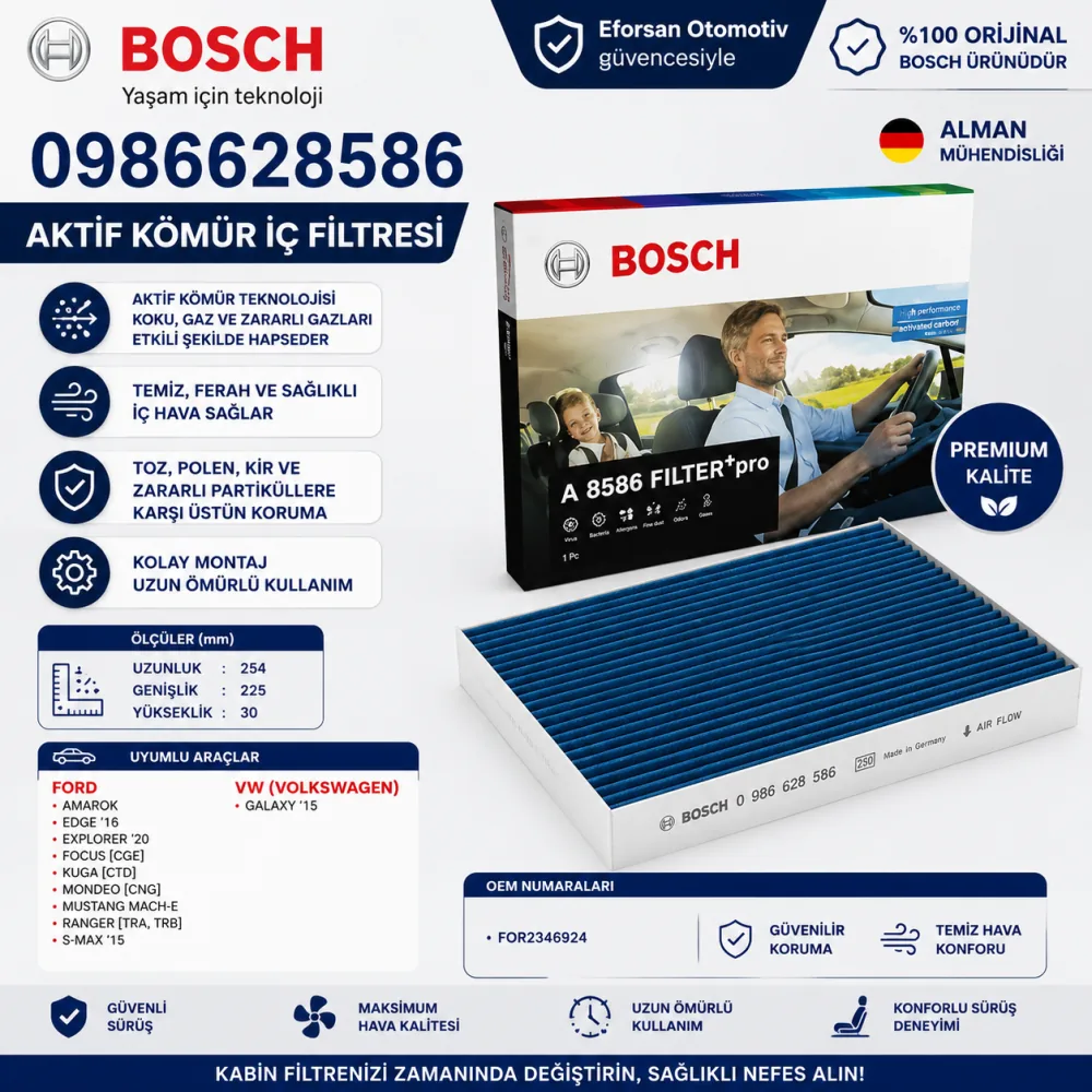 AKTİF KÖMÜR İÇ FİLİTRESİ 0986628586