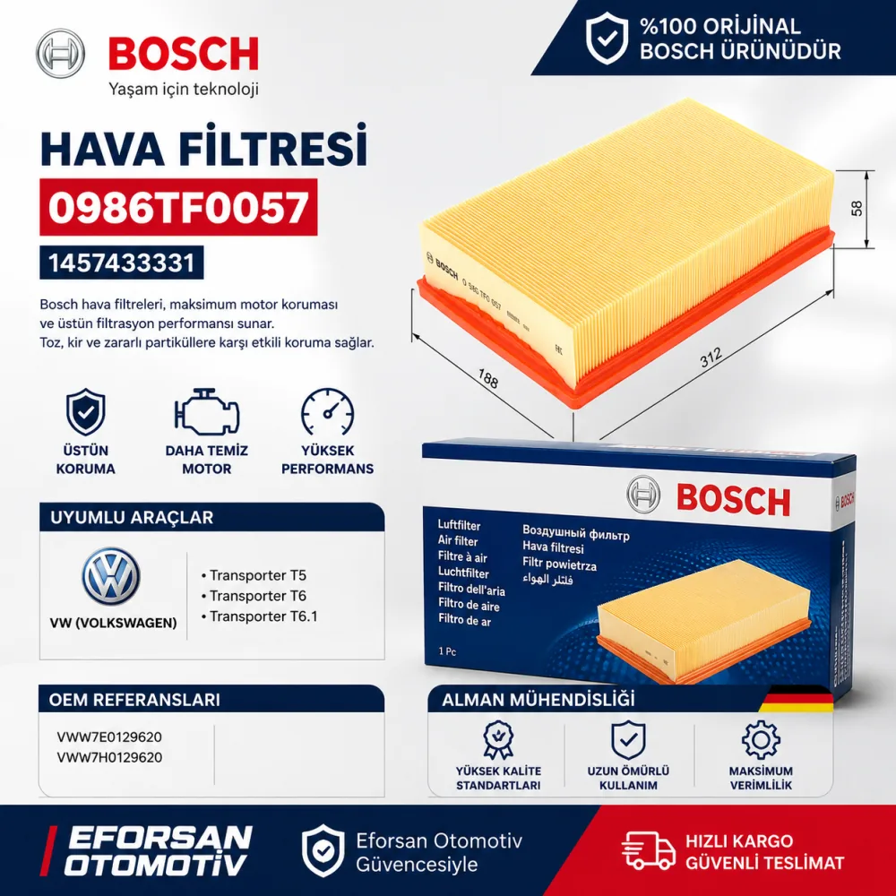 Hava Filtresi 0986TF0057