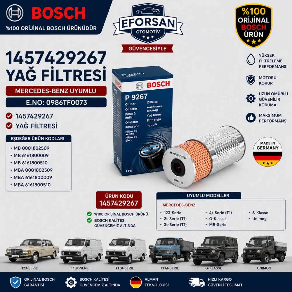 Yağ Filtresi Mercedes Uyumlu 1457429267