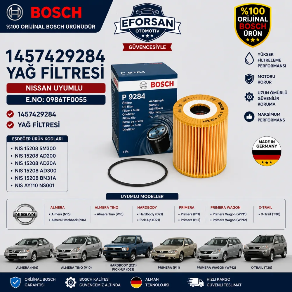 Yağ Filtresi Nissan Uyumlu 1457429284