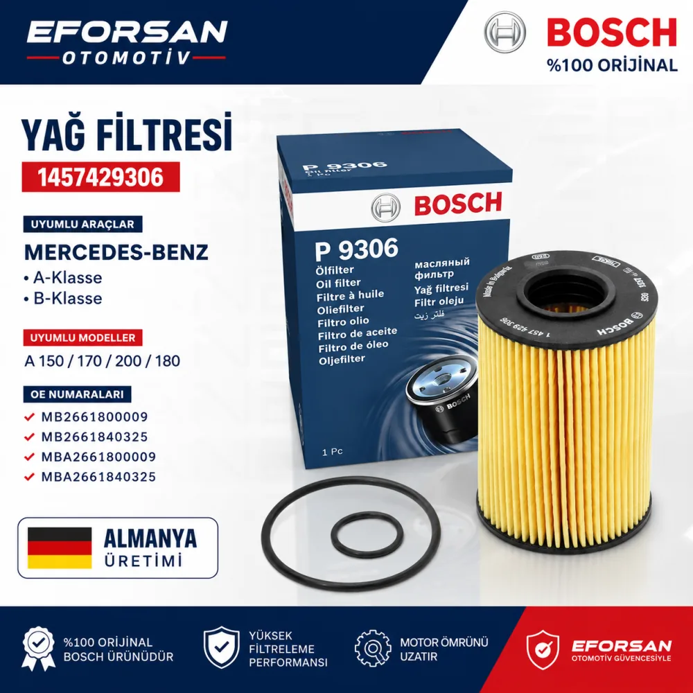 Yağ Filtresi Mercedes Uyumlu 1457429306