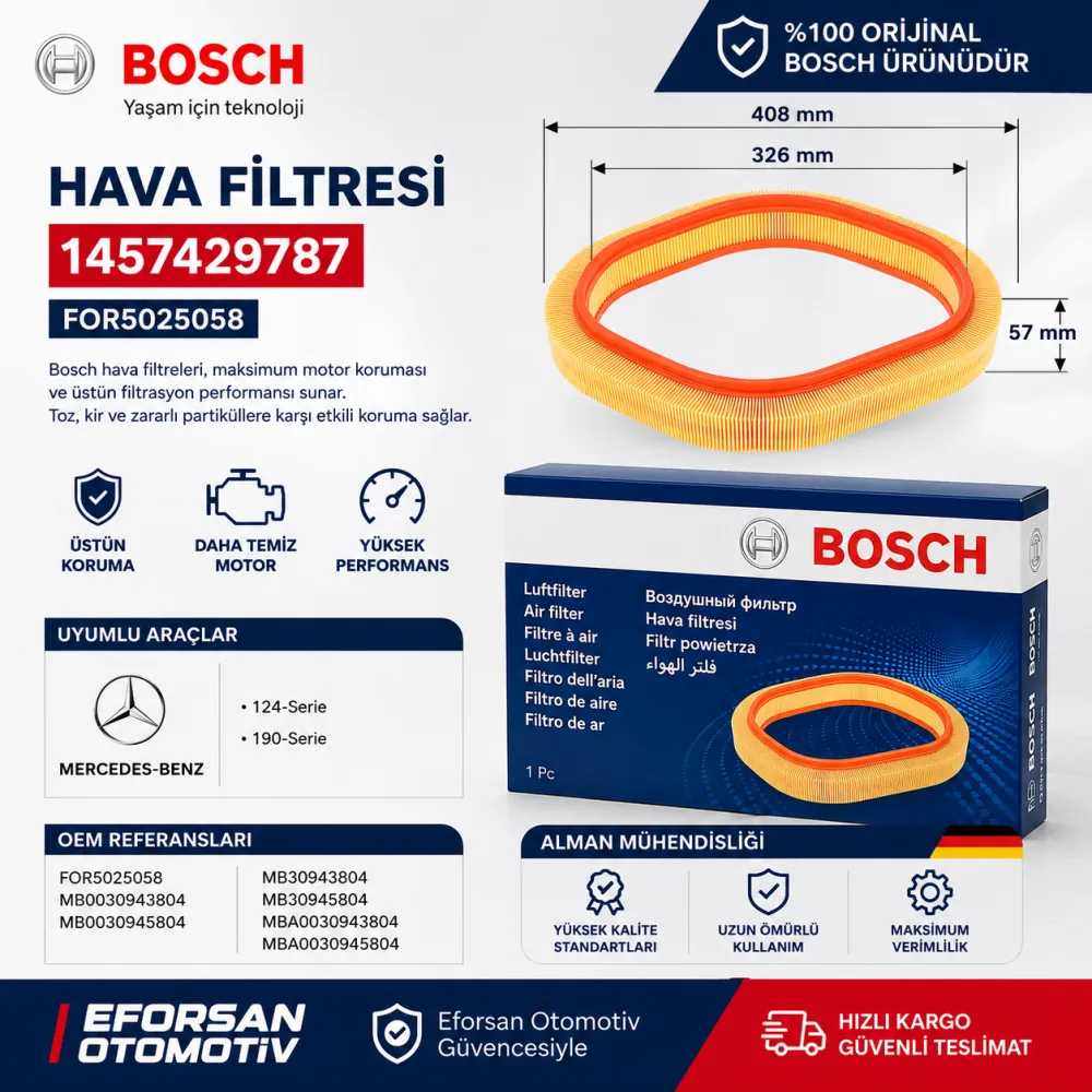 Hava Filtresi Mercedes Uyumlu 1457429787