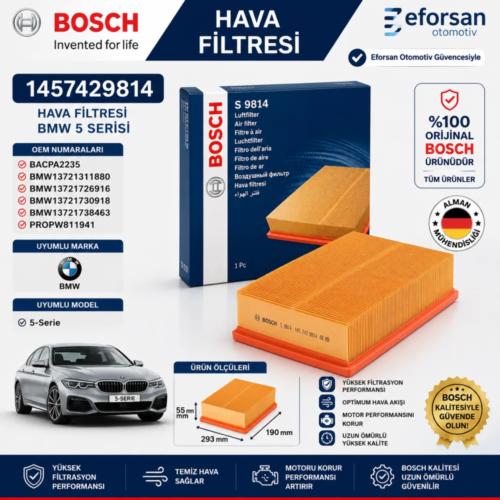Hava Filtresi Bmw Uyumlu 1457429814