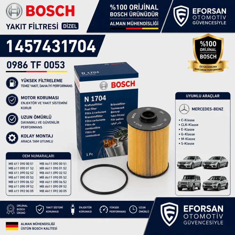 Yakıt Filtresi Mercedes Uyumlu 1457431704