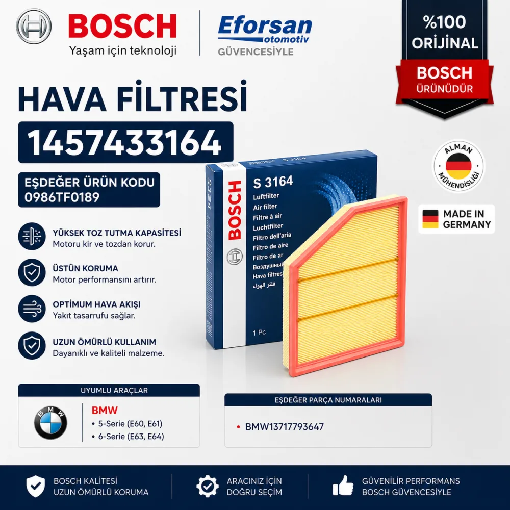 Hava Filtresi Bmw Uyumlu 1457433164