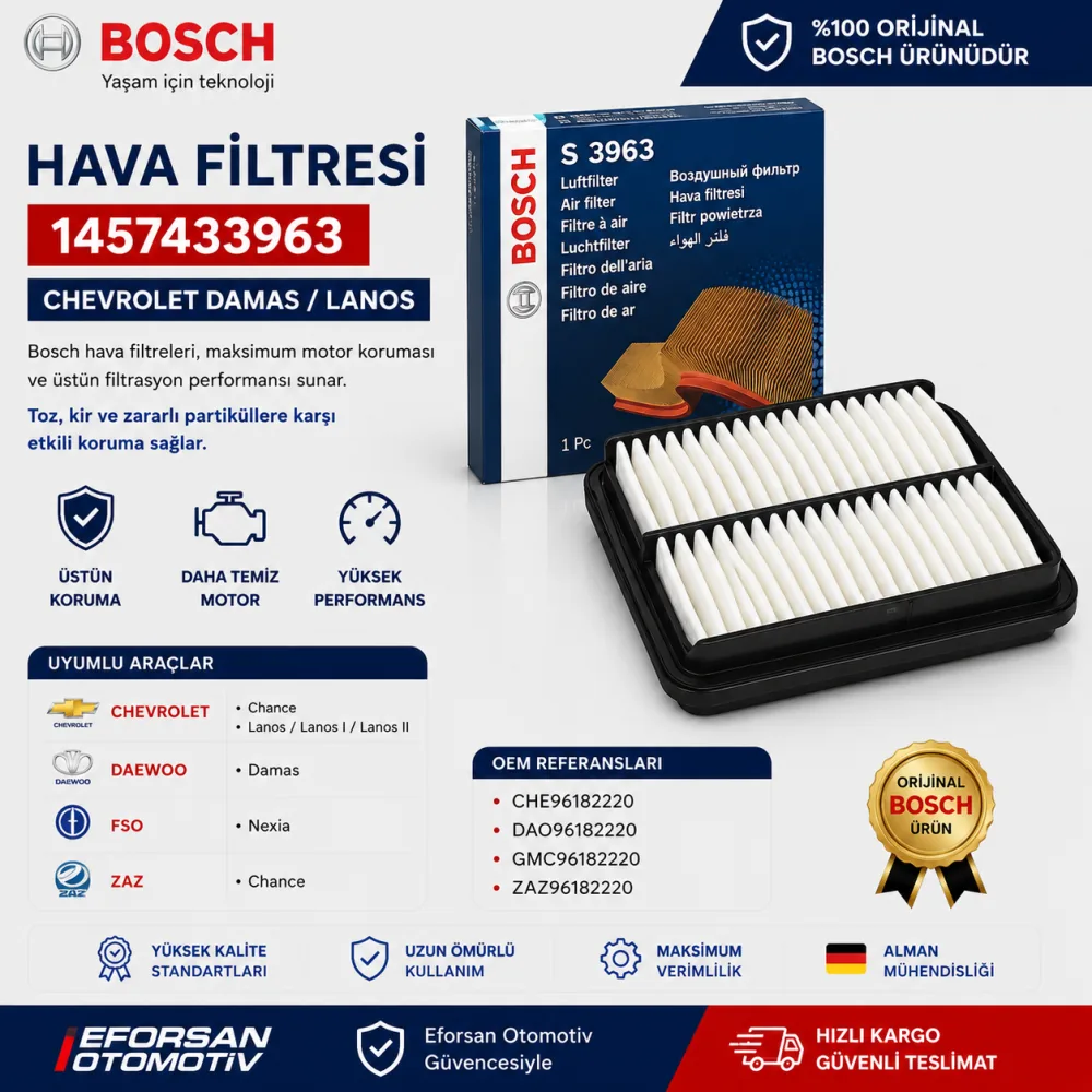 Hava Filtresi Chevrolet Daewoo Uyumlu 1457433963