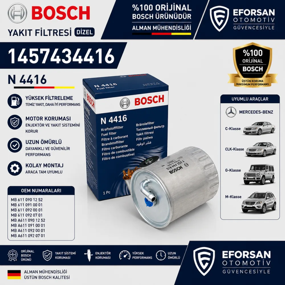 Yakıt Filtresi Mercedes Uyumlu 1457434416