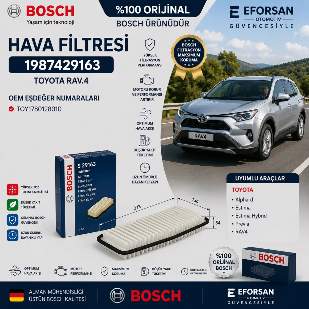 Hava Filtresi Toyota Uyumlu 1987429163