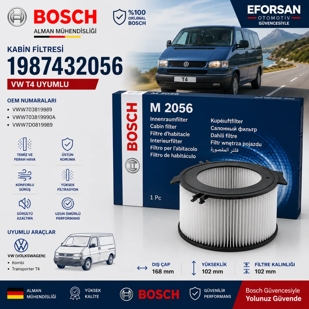 Polen Kabin Filtresi Volkswagen Uyumlu 1987432056