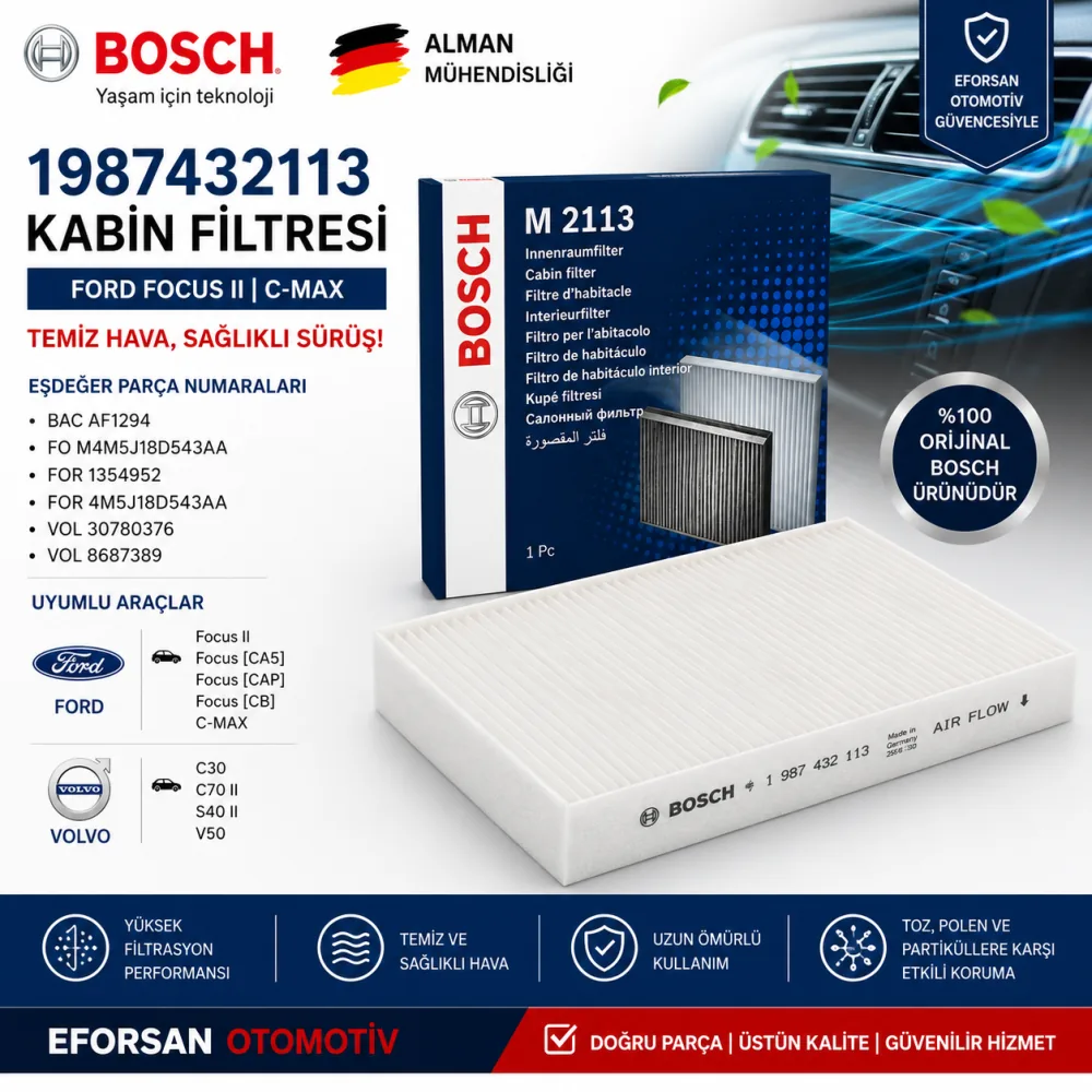 Polen Kabin Filtresi Ford Uyumlu 1987432113