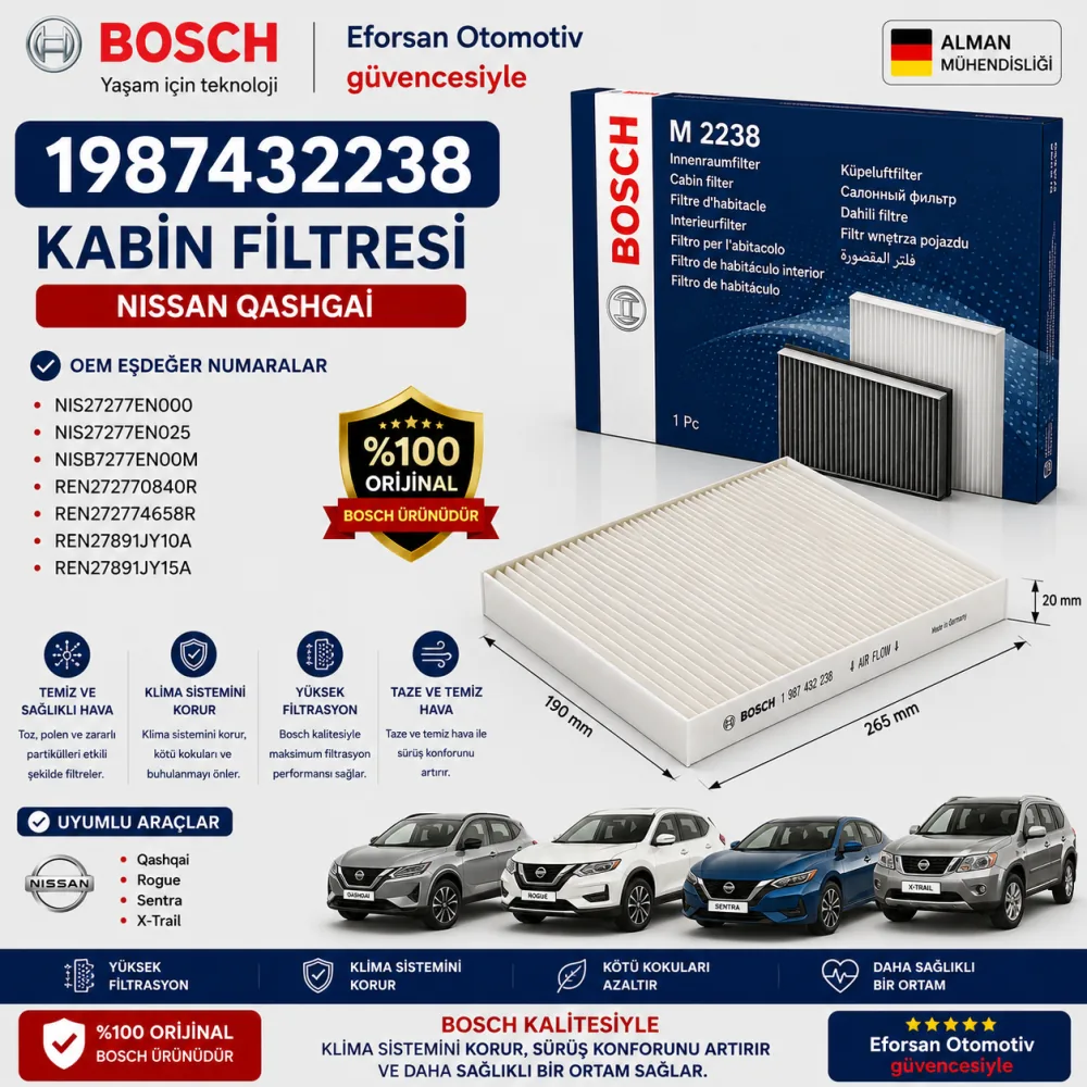 Polen Kabin Filtresi Nissan Uyumlu 1987432238