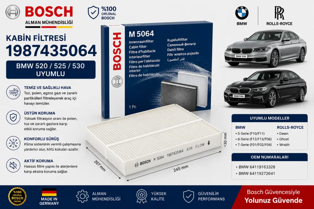 Polen Kabin Filtresi Bmw Uyumlu 1987435064