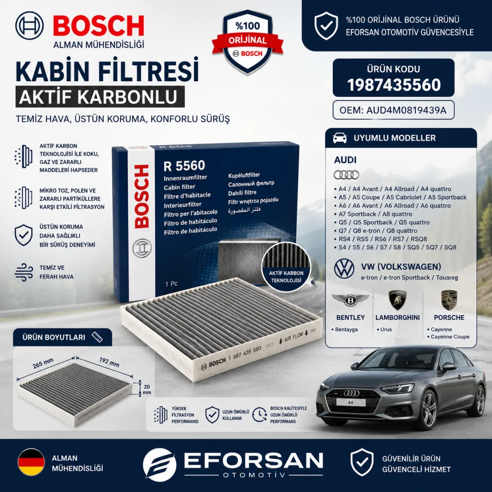 Polen Kabin Filtresi Audi Uyumlu 1987435560
