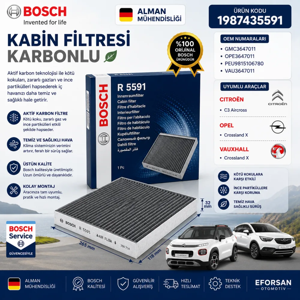 Polen Kabin Filtresi Opel Uyumlu 1987435591