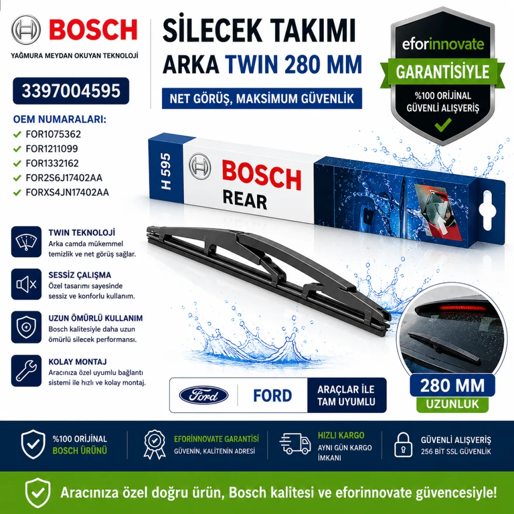 Twin Arka Cam Sileceği 280 mm 3397004595