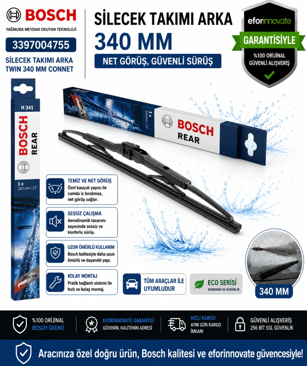 Twin Arka Cam Sileceği 340 mm 3397004755