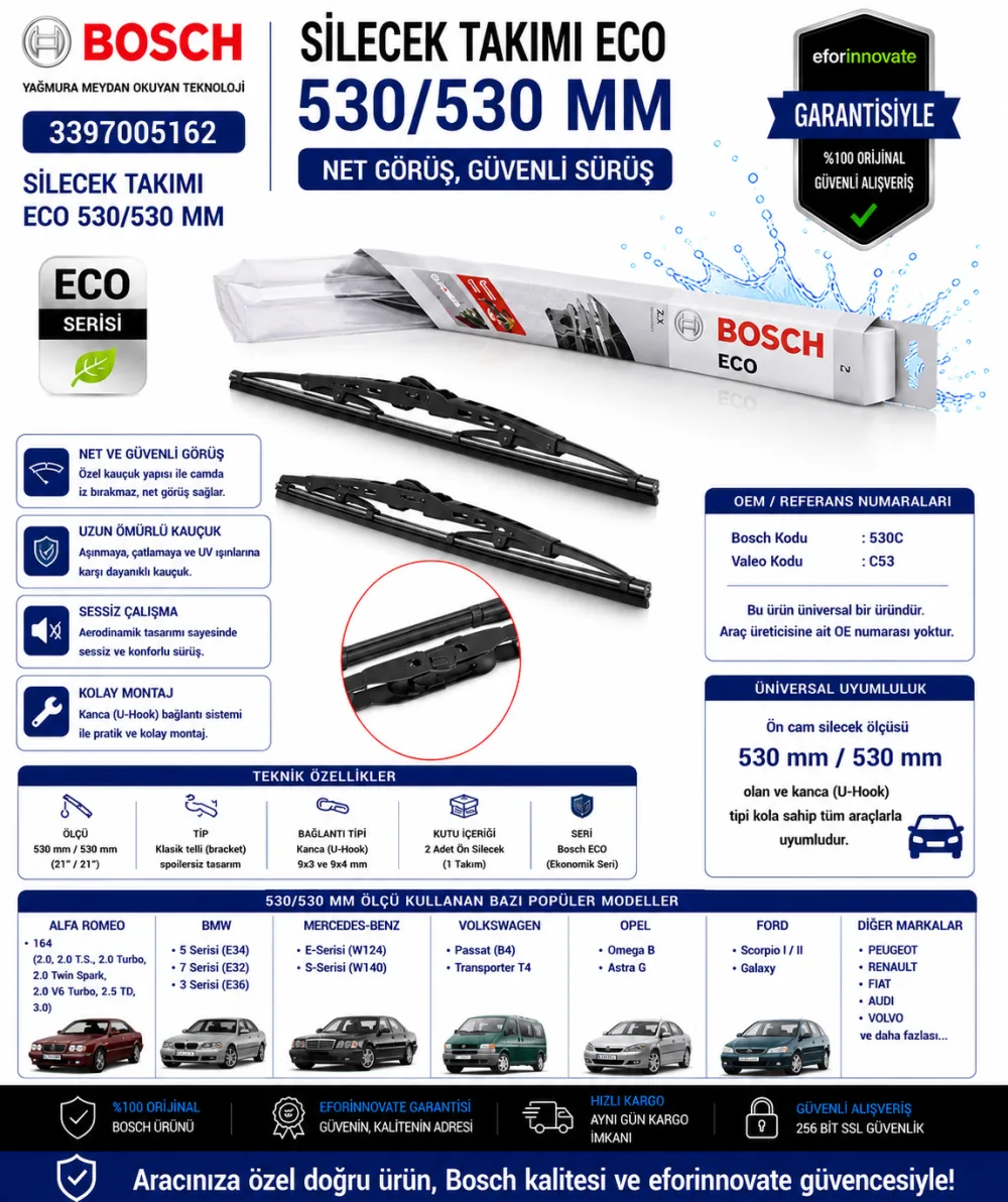 Eco Silecek Takımı 530/530 mm 3397005162