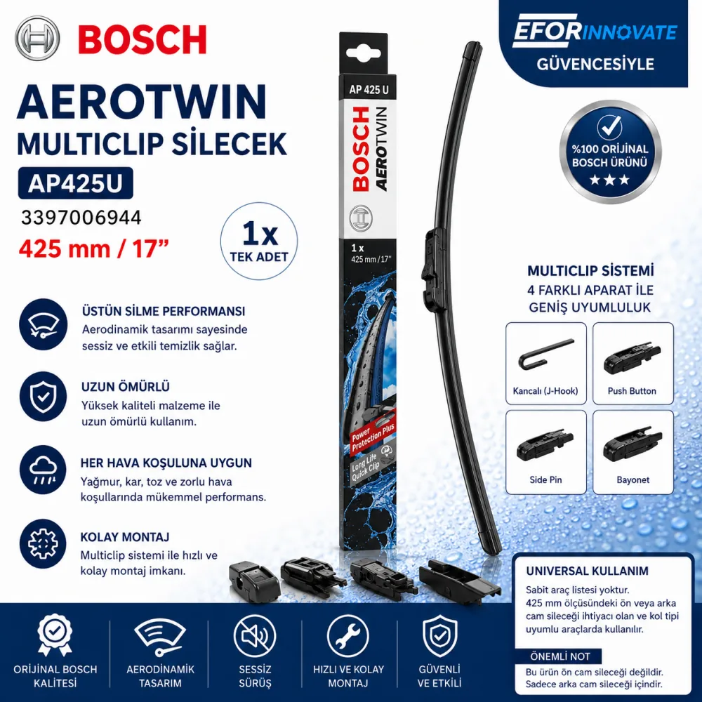 Aerotwin Tekli Silecek Süpürgesi 425 mm 3397006944