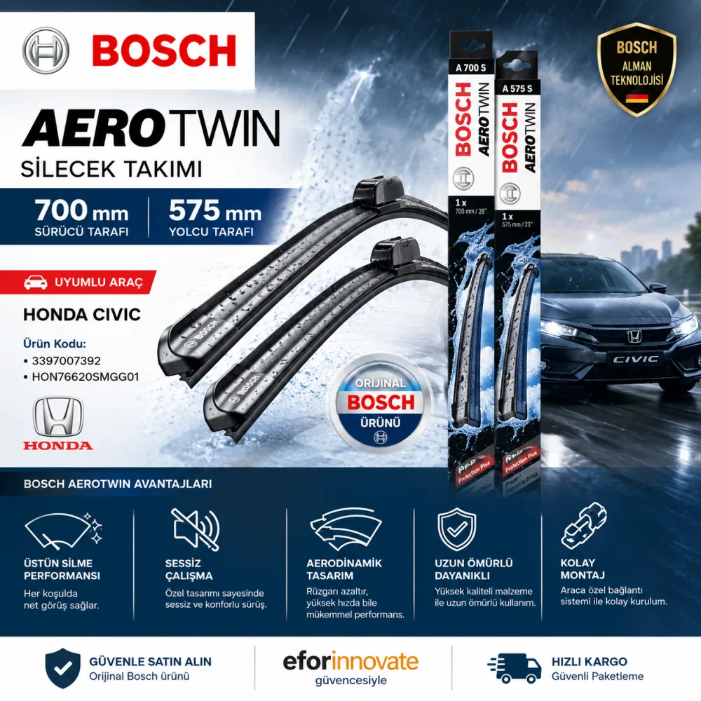 Aerotwin Silecek Takımı 700/575 mm Civic Uyumlu 3397007392