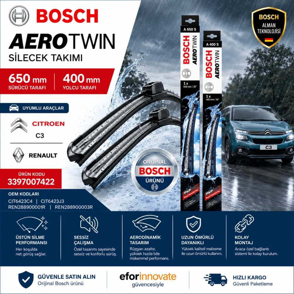 Aerotwin Silecek Takımı 650/400 mm 3397007422