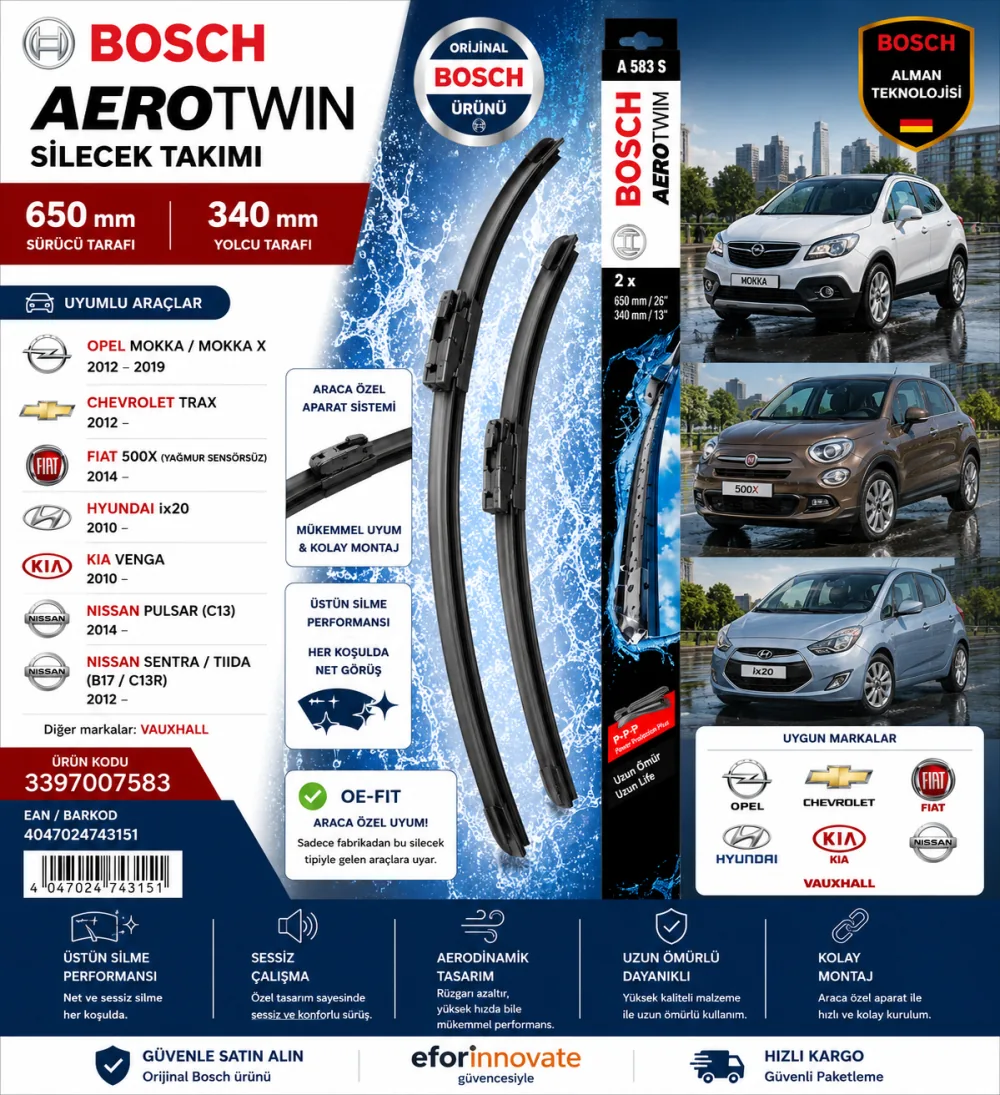 Aerotwin Silecek Takımı 650/340 mm 3397007583