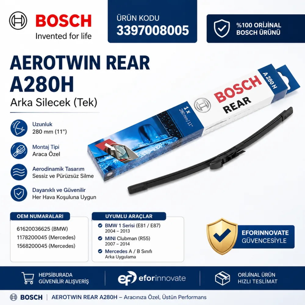 Aerotwin Arka Cam Sileceği 280 mm 3397008005