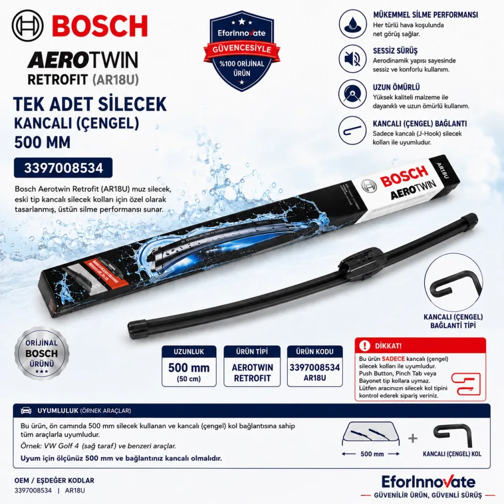 SİLECEK AEROTWİN 500 MM ADET KANJALI 3397008534