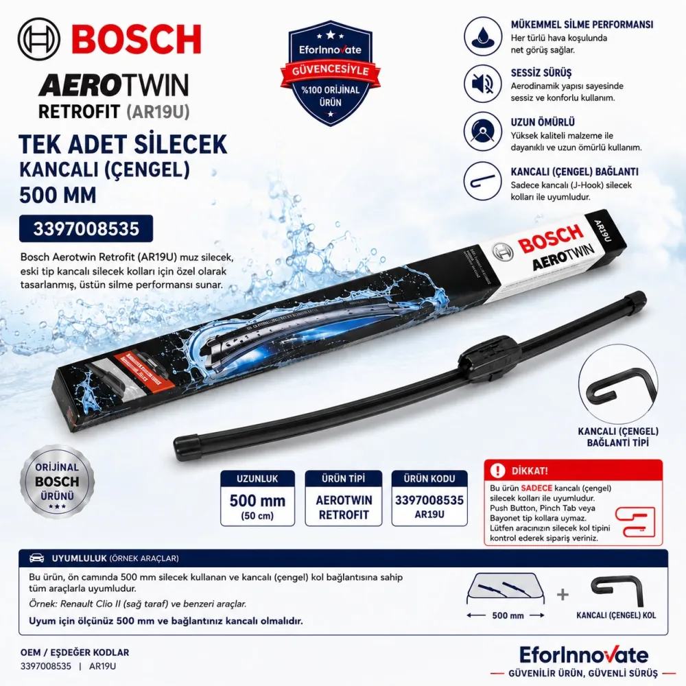 SİLECEK AEROTWİN 500 MM ADET KANJALI 3397008535