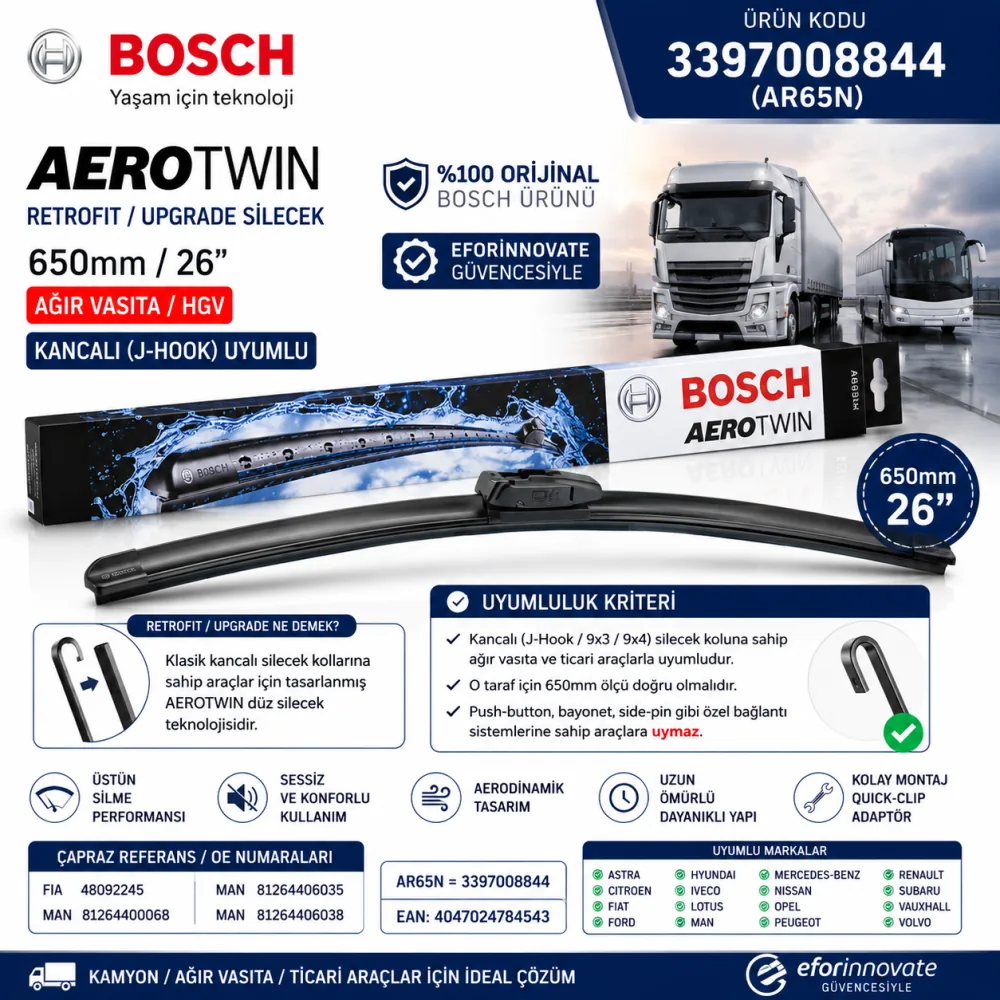 Aerotwin Tekli Silecek Süpürgesi 650 mm 3397008844
