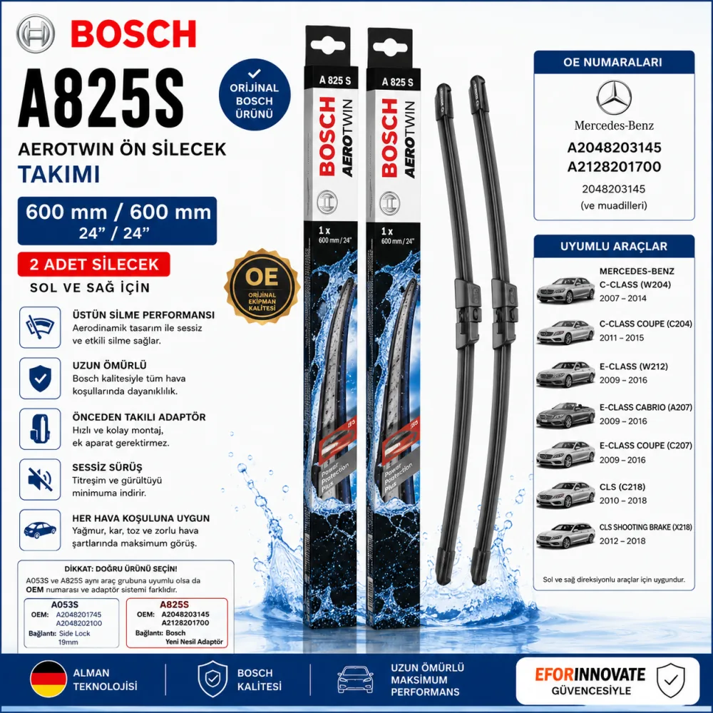 Aerotwin Silecek Takımı 600/600 mm Mercedes Uyumlu 3397009825