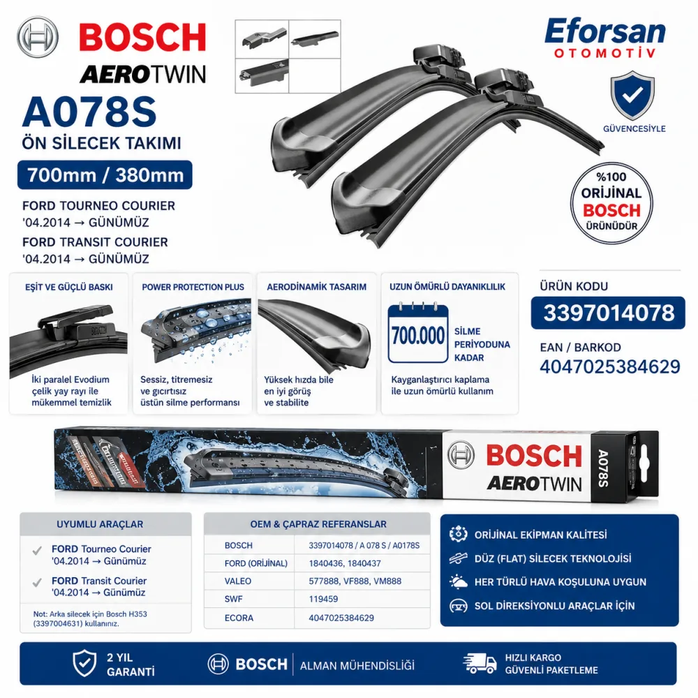 Twin Silecek Takımı 700/380 mm Courier Uyumlu 3397014078