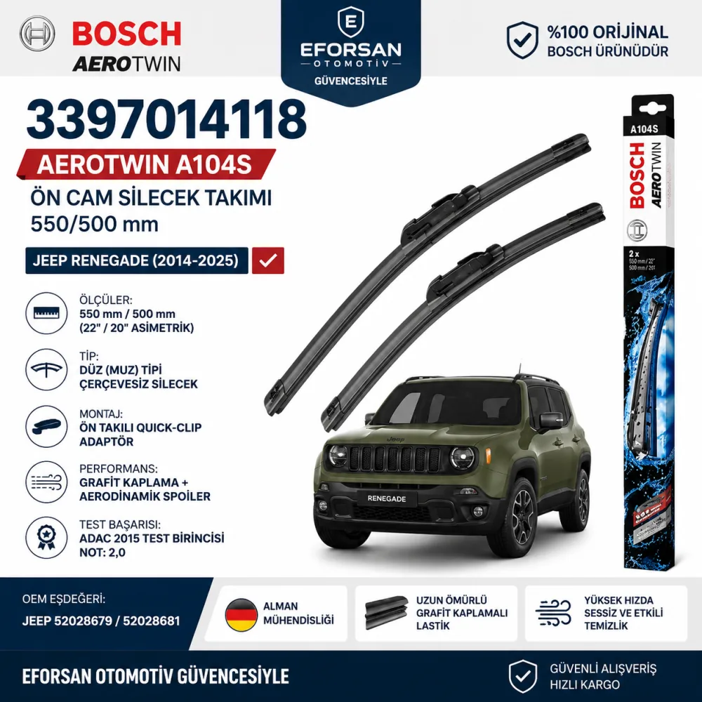 Aerotwin Silecek Takımı 550/500 mm Jeep Uyumlu 3397014118