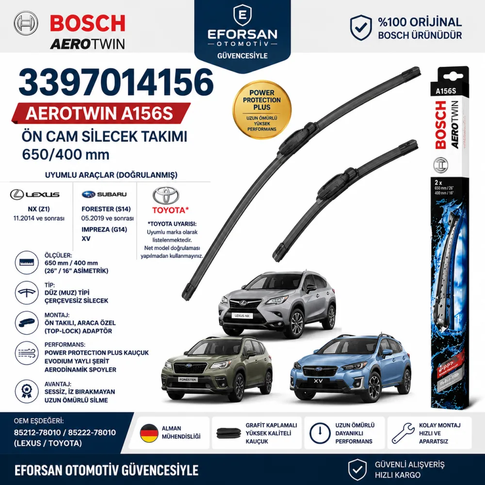 Twin Silecek Takımı 650/400 mm Toyota Uyumlu 3397014156