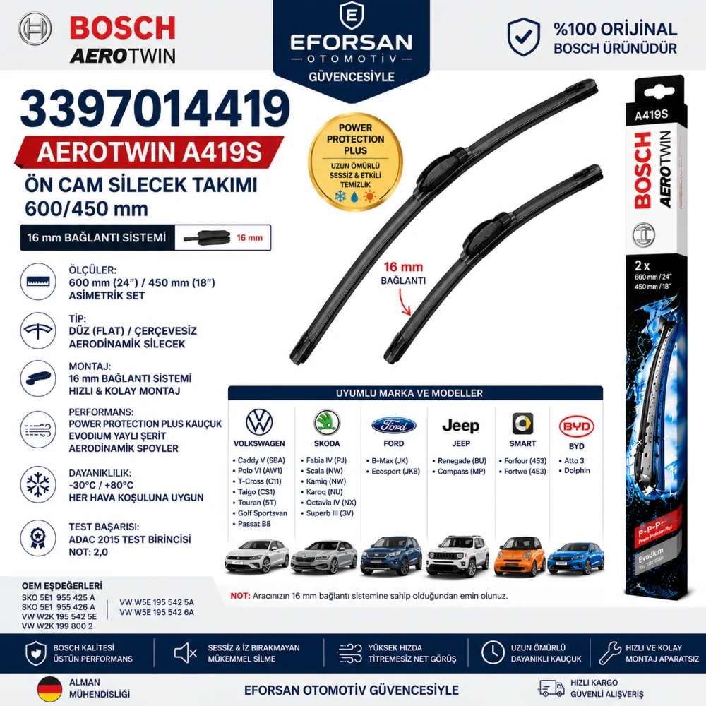 Aerotwin Silecek Takımı 600/450 mm 3397014419