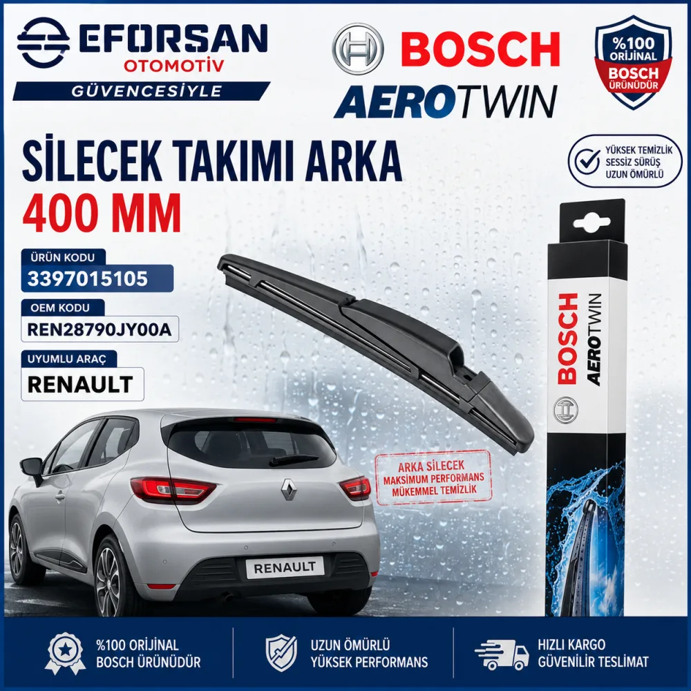 Arka Cam Sileceği 400 mm Renault Uyumlu 3397015105