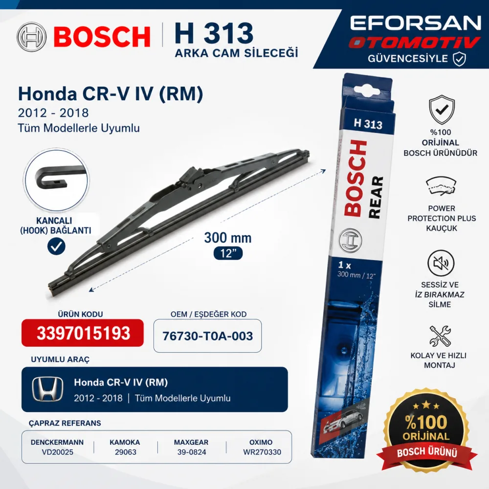 Arka Cam Sileceği 300 mm Honda Crv Uyumlu 3397015193
