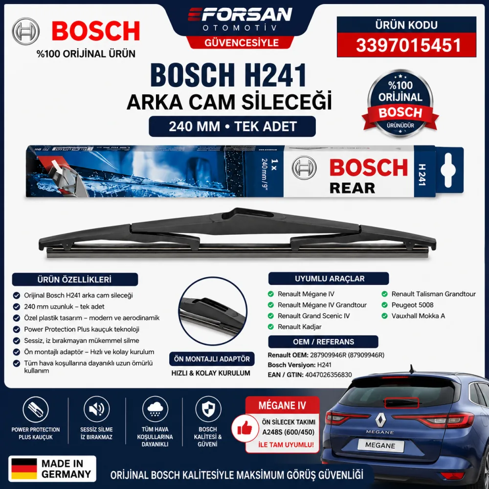 Silecek Takımı 240 mm 3397015451