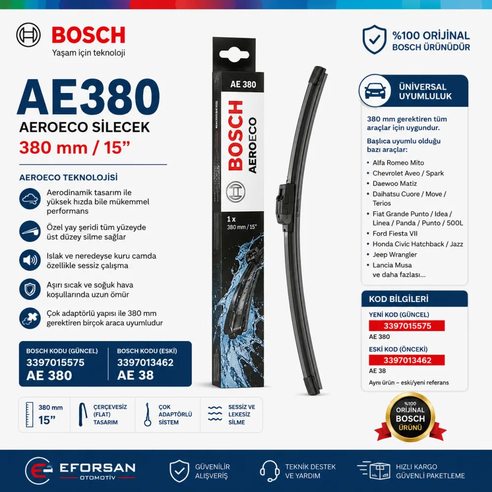 Aeroeco Silecek Takımı 380 mm 3397015575