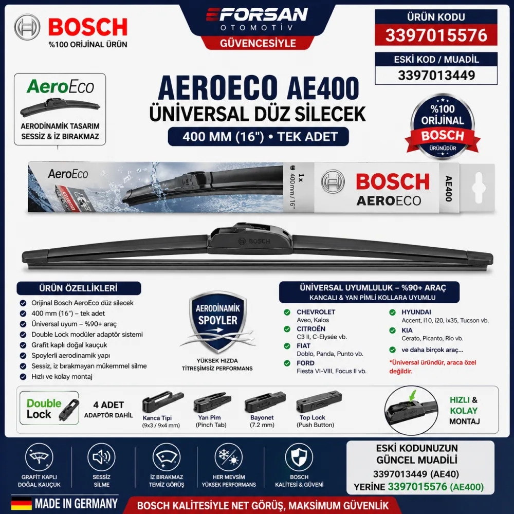 Aeroeco Silecek Takımı 400 mm 3397015576