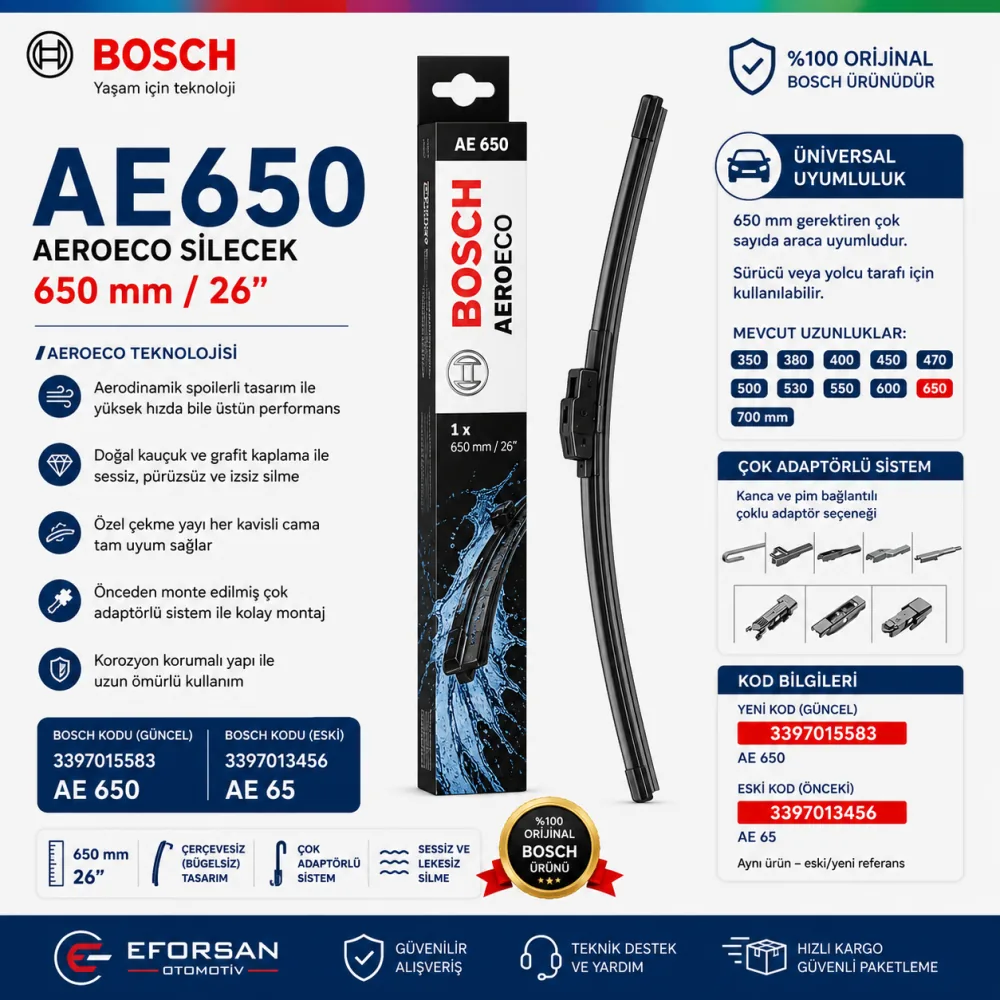 Aeroeco Silecek Takımı 650 mm 3397015583