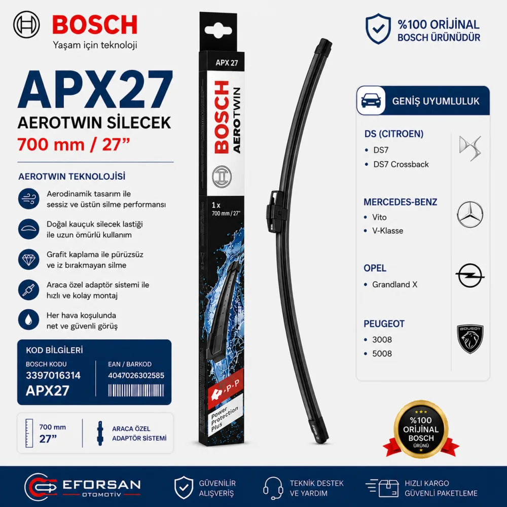 Aerotwin APX27 Tekli Silecek Süpürgesi 700 mm 3397016314