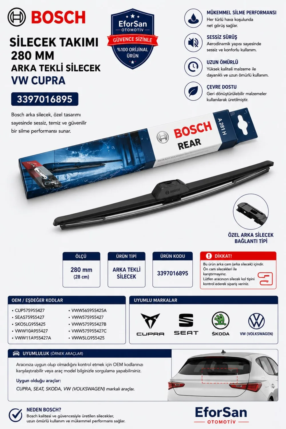 Aerotwin A252H Silecek Takımı 250 mm 3397016826
