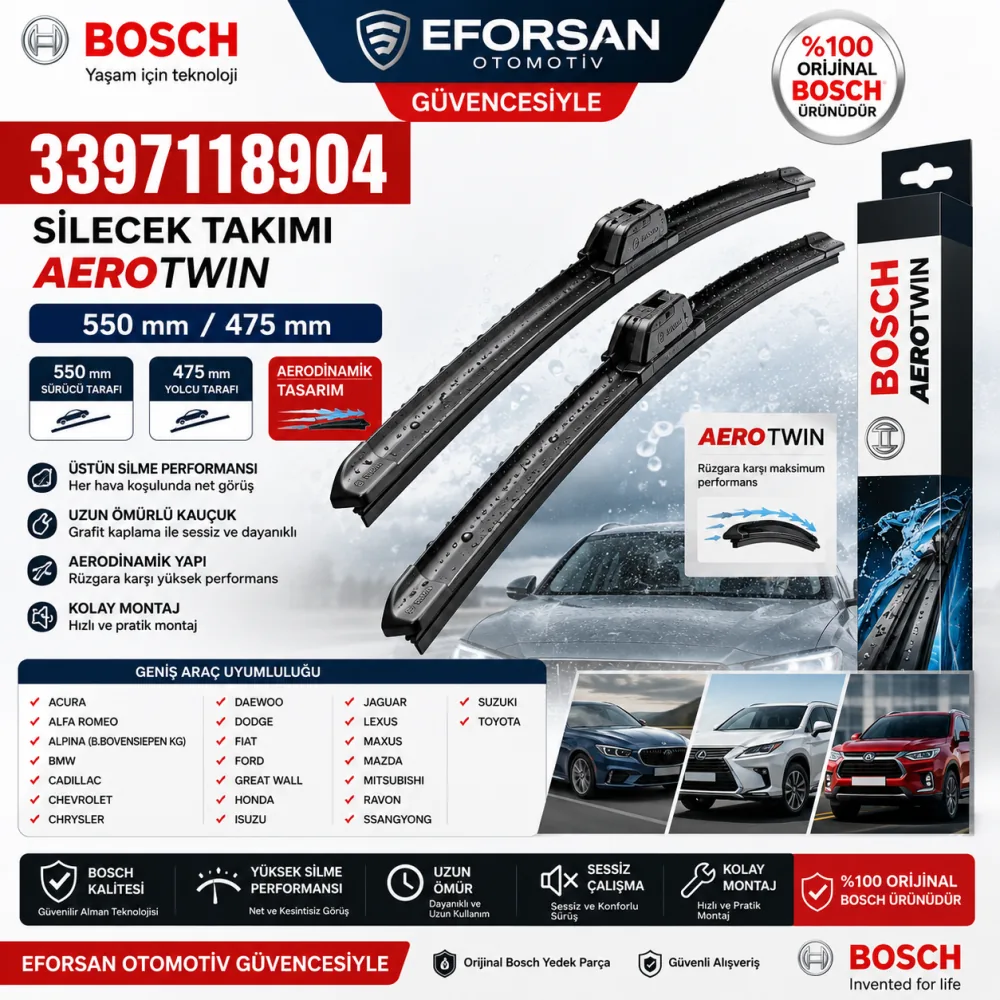 Aerotwin Silecek Takımı 550/475 mm 3397118904